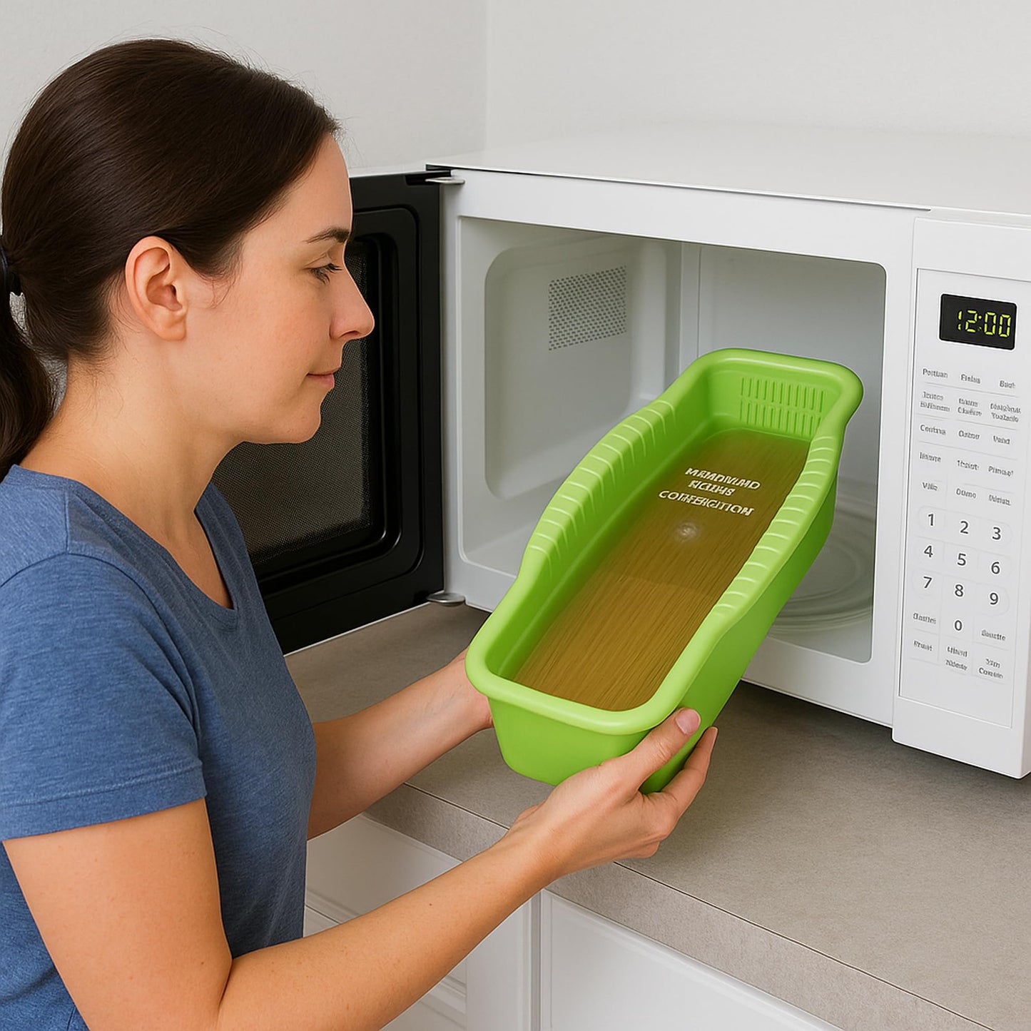 Microwave Pasta Cooker with Built-In Portion Tool, BPA-Free Microwave Pasta Maker for Spaghetti, Ramen & Vegetables, Dishwasher Safe