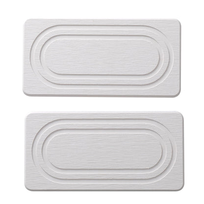 2PCS Water Absorbing Stone Tray for Sink, Quick Drying Diatomite Bathroom Tray Countertop, Stone Drying Mat for Kitchen Counter Faucet, Soap Dish Dispenser Vanity Organizer, White-7.9" x 4"