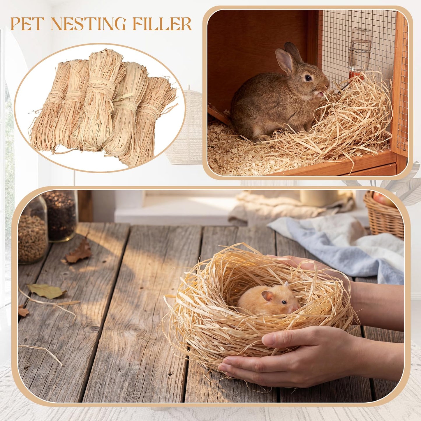 Woanger 18 Pcs Natural Raffia Ribbon Raffia Straw for Florist Bouquets Decoration for Wrapping Birthday 4th of July Wedding Halloween Easter Anniversary Florist Supplies