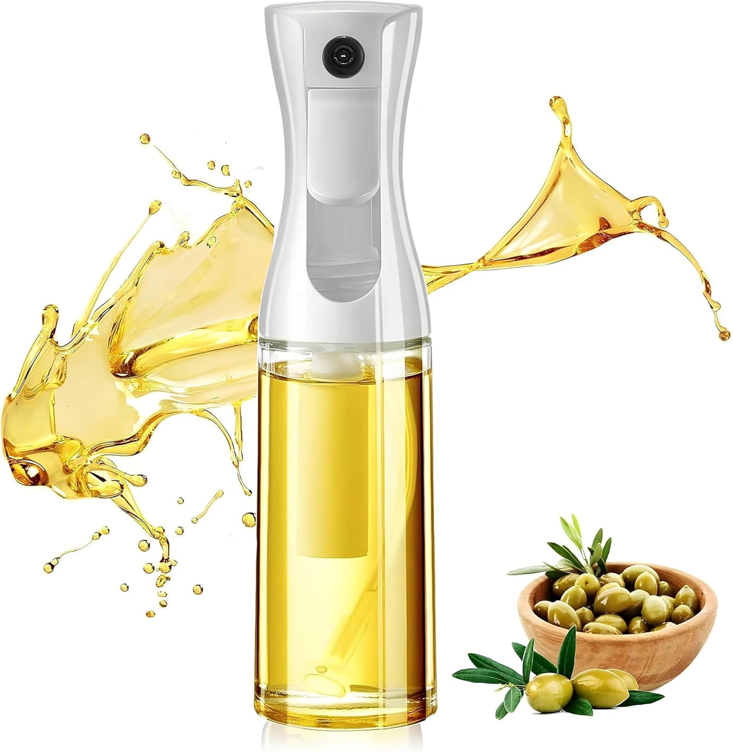 MyHome 101 Glass Oil Sprayer for Cooking - Olive Oil Mister Spray Bottle - 6.7 fl.oz - Air Fryer Accessories - Refillable Dispenser for Kitchen