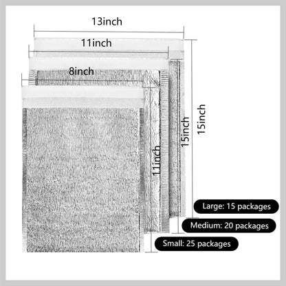 Smilco Reusable Insulation Bags Thermal Box Liners Metalized Liners Lunch Food Box Shopping Bag Insulated Lining Waterproof Insulation Package (15 Pack/ 13 In x 15 In)