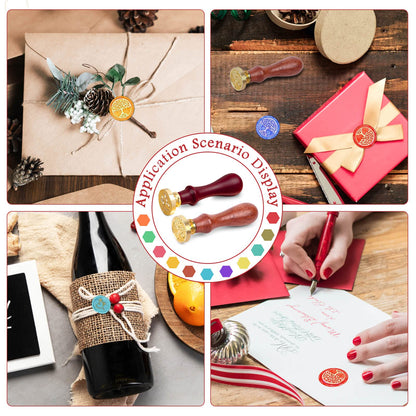 Paxcoo Sealing Wax Kit with Wax Seal Beads, Stamp, Warmer, Spoon, Envelopes for Letter Sealing