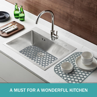 SAMSIER Silicone Sink Protectors Mats (13x11 & 14x12 & 16x12 & 18x16 & 19x14 & 21x16 & 22x13 & 25x16 & 26x14 & 28x14 & 30x16) for Bottom of Kitchen Sink (16.7”x12.5”)