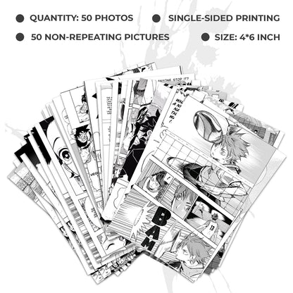 WOONKIT Anime Posters Pack - 50PCS 4X6 INCH MHA Anime Wall Collage Kit for Bedroom Wall, Dorm Decor, Teen Room Aesthetic