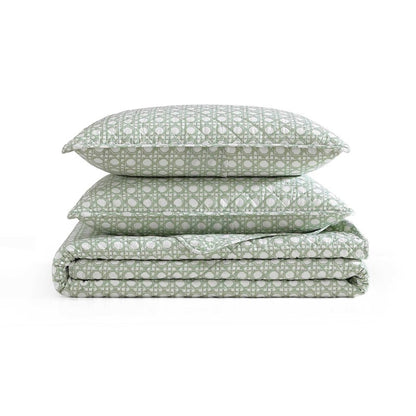 Tommy Bahama - King Quilt Set, Luxurious Bedding with Matching Shams, Coastal Inspired Room Essentials (Bahama Diamond Isle Green, King)