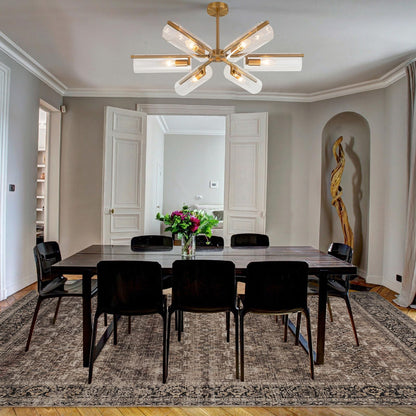 ARTWEAVER 10x14 Extra Large Area Rug for Living Room, Dining Room, Bedroom Home Office-Washable Non-Slip Vintage Floral Soft Non-Shedding Distressed Faux Wool Large Area Rugs (Brown, 10'x14')