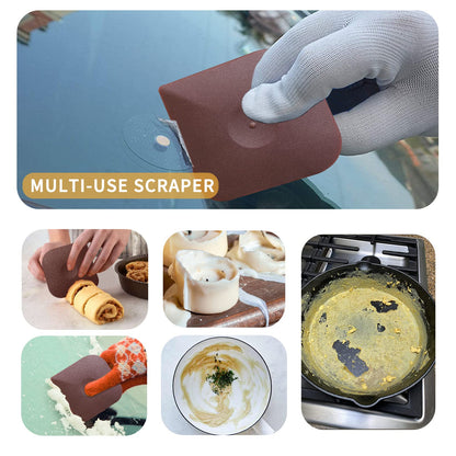Cast Iron Cleaner Scrubber with Pan Scraper, Upgraded Chain Mail Scrubber Cast Iron Cleaning Kit, Metal Chainmail Scrubbing Sponge Scrub Brush to Clean Pan, Skillet, Grill, Dutch Oven, Wok