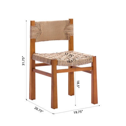 Christopher Knight Home 6 Piece Outdoor Acacia Wood Patio Dining Set, 70 Inch Rectangular Table with 4 Wicker Dining Chairs and Bench, Teak Finish Patio Table and Chairs Set for Garden Backyard Deck