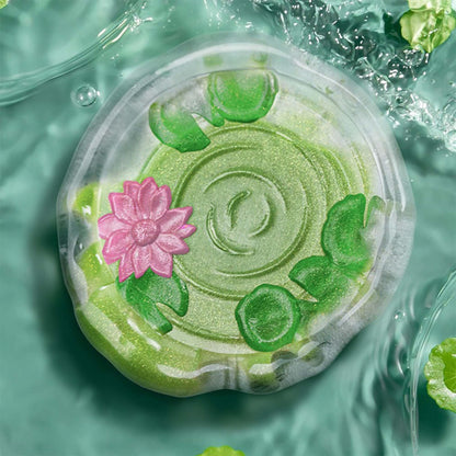 Ychostamp Wax Seal Stamp, Lotus Pond Sealing Wax Samp, Blooming Lotus with Lily Pads and Water Ripples, 3D Tranquil Nature Scene Seal