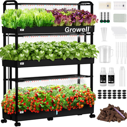90 Pods Hydroponics Growing System Kit & 120 Pcs Hydroponic Pods Kit