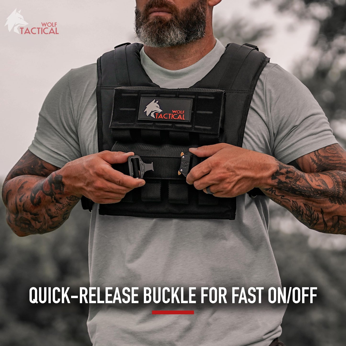 Wolf Tactical Men’s Weight Vest - Adjustable Weighted Vest for Strength Training, 25 LB Tan