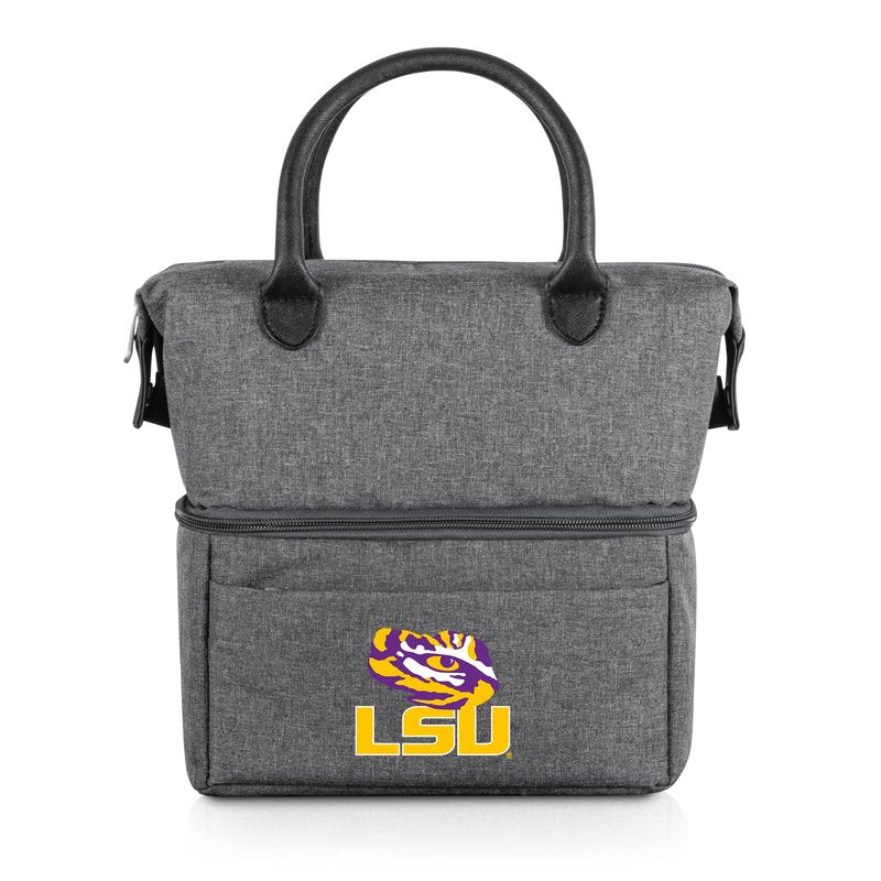 Picnic TIME NCAA LSU Tigers Urban Lunch Bag, Cooler Lunch Tote, Insulated Lunch Bag, (Gray with Black Accents)