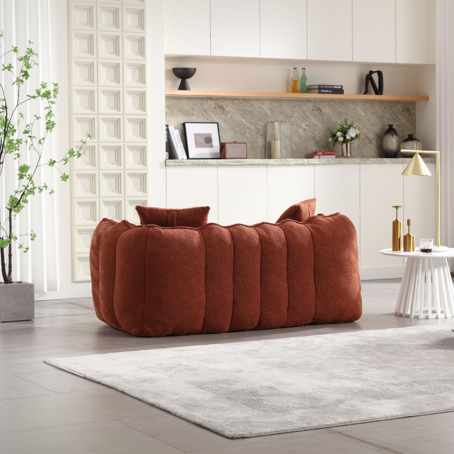 Soft Two-Person Beanbag Chair with High Resilience Foam Core