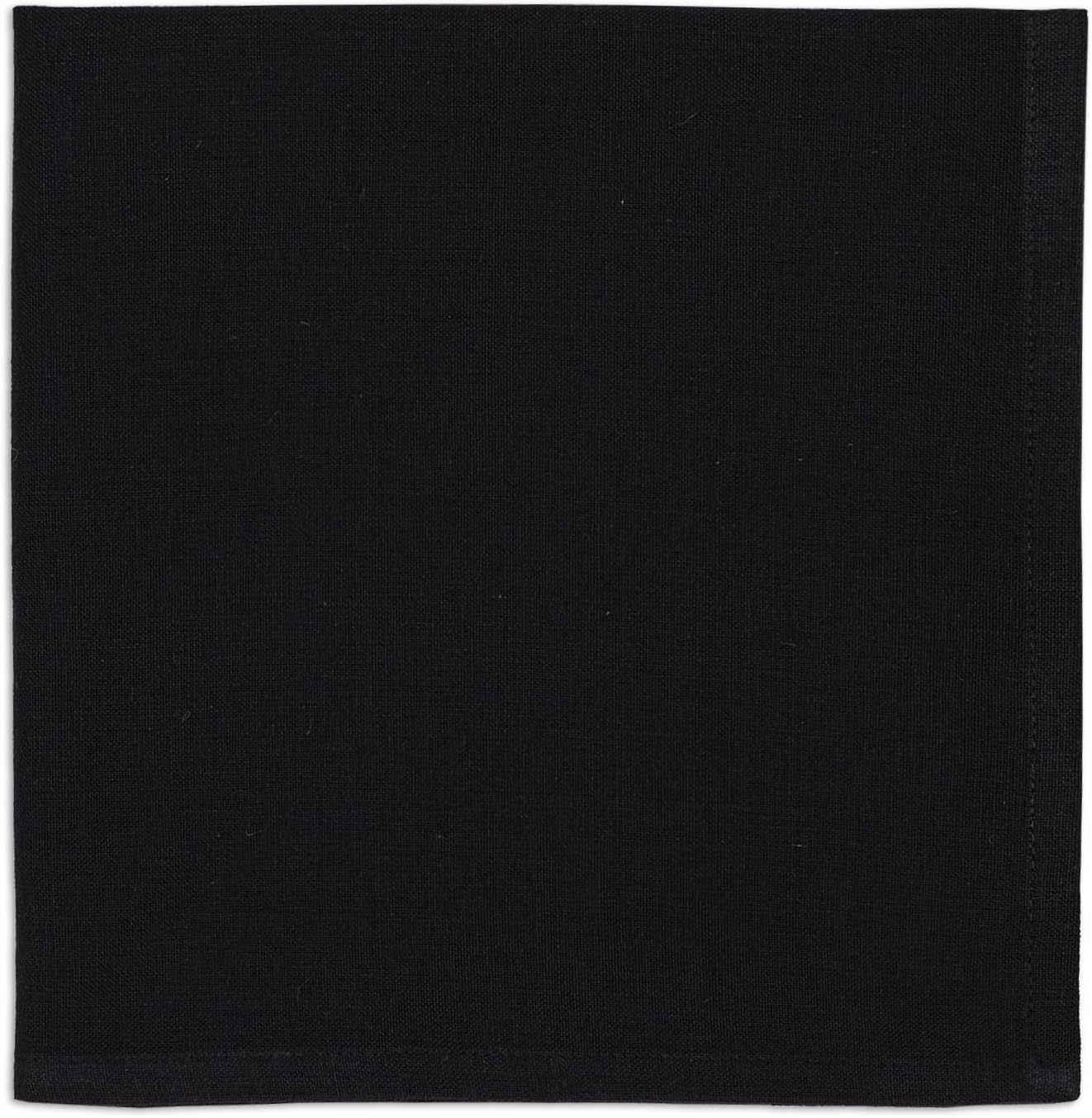 Cotton Dinner Napkins Black, 6 Pack (18 inches x 18 inches), Soft Comfortable Durable Hotel Quality for Events