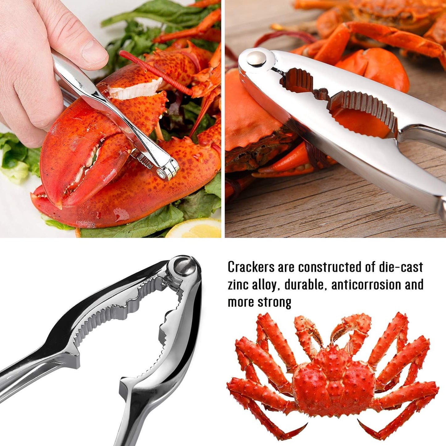 20-piece Set 6 6 6 2 Set Hiware Seafood Tools includes Crab Crackers, Lobster Shellers, Crab Leg Forks/Picks