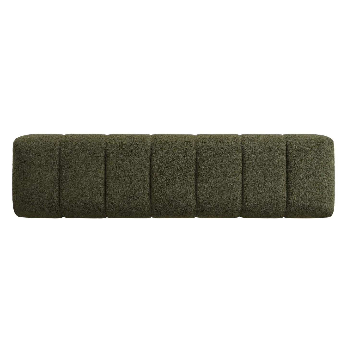 Christopher Knight Home Manila 64" Boucle Dining Bench, Upholstered Ottoman Bench, Rectangular Dining Seat, Spacious Seating, Long Footstool for Living Room Dining Room, No Assembly Needed, Green