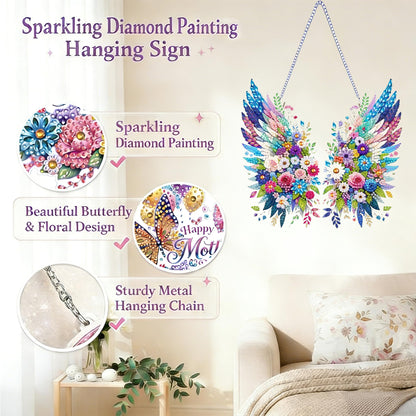Xylzzuit Diamond Art Kit for Adults DIY Painting Hanging Pendant Special Shaped Rhinestone Gem by Numbers Craft Wall Window Ornament Home Decor Double Sided (Cat)