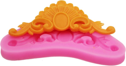 Art Deco Silicone Mold for Sugar Craft, DIY Gumpaste Cake Decorating Clay