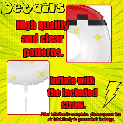 40 Inch Red White Cartoon Theme Number Balloons Large Birthday Party Number Balloons Cartoon Animation for Kids Birthday Party Decoration Supplies (Number 6)