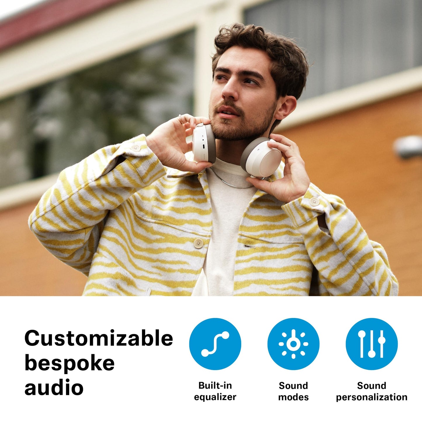 Sennheiser Momentum 4 Wireless Hi-Fi Headphones with Audiophile Sound, Bluetooth, Adaptive Noise Canceling, 60h Battery, Over-Ear Comfort, Foldable Design - Black/Copper (Renewed)