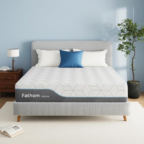 FATHOM Queen Mattress - 10 Inch Memory Foam for Back Pain Relief | Cool Sleep with Gel Foam, CertiPUR-US Certified