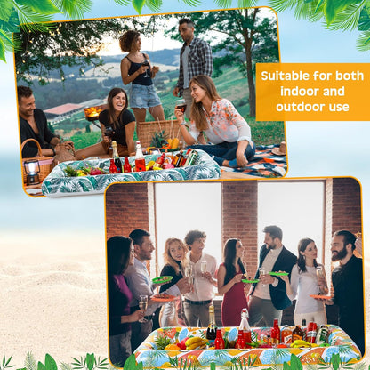 Yousoontic Inflatable Serving Bar - 3 Pcs Tiki Tropical Style Food Drink Containers for BBQ Pool Luau Party