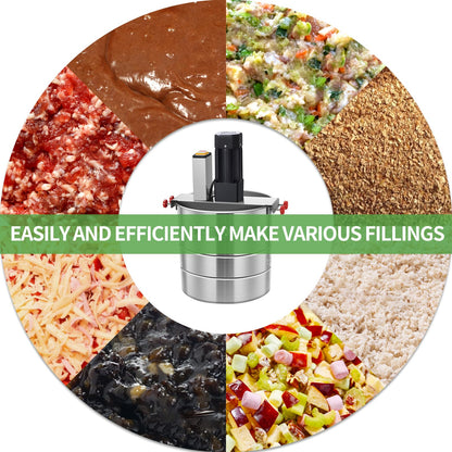 Multifunctional Stuffing Mixer, 33Lbs Automatic Dry and Wet Food Mixer, 110V 400W Stainless Steel Stirring Machine For Various Fillings, Dumpling Stuffing, Salads, Dry Powders, Commercial Food Mixer