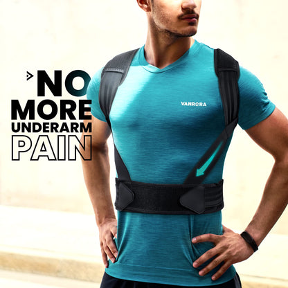 VANRORA Posture Corrector for Women and Men, Back Brace Fully Adjustable & Comfy, Support Straightener for Spine, Back, Neck, Clavicle and Shoulder, Improves Posture and Pain Relief L/XL