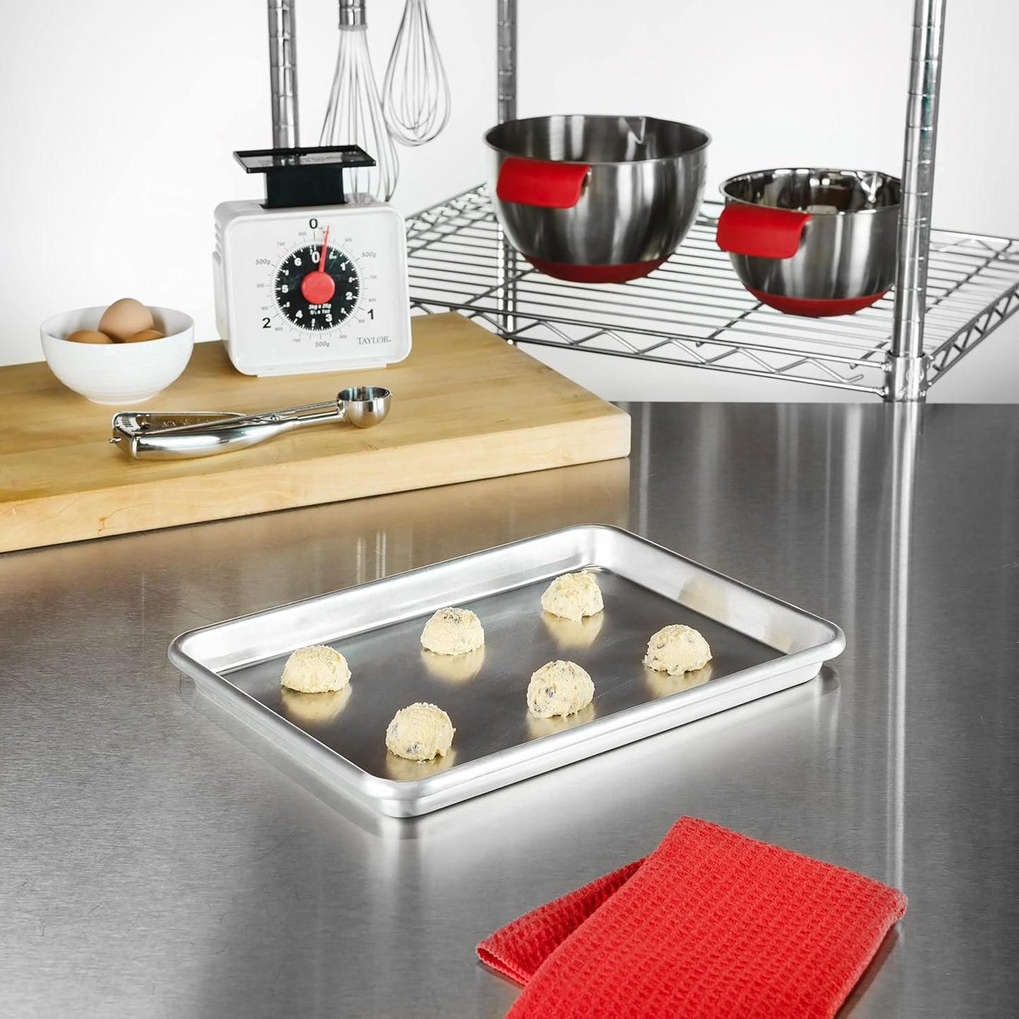 Fat Daddio's Natural Aluminum Quarter Sheet Pan - 2-Pack for Baking
