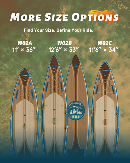 iTAOSTAR W02C 34" Super Wide Paddle Board, More Fun Inflatable Paddle Board with 5 Fins for Better Balance, Stand Up Paddleboard with Premium SUP Accessories for Adults of All Skill Levels