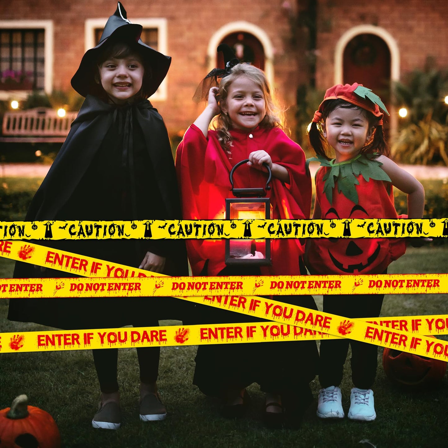 Caution Tape Halloween Decorations Party for Outside & Indoor 3 Rolls - Crime Scene Tape - Do Not Enter - Haunted House Decorations