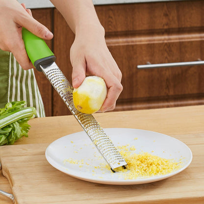 Sunkuka Pro Citrus Lemon Zester & Cheese Grater - Stainless Steel Ginger, Garlic, Potato, Nutmeg, Chocolate Peeler with
