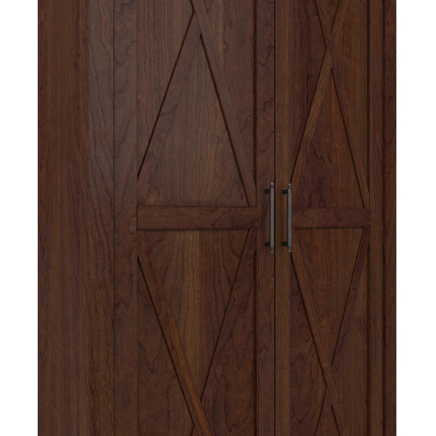 Bush Home Key West Tall Storage Cabinet with Doors in Bing Cherry