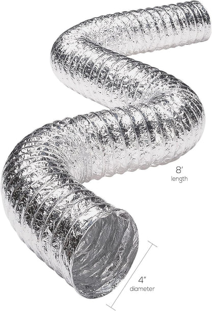 Deflecto FLXC0408 Aluminum Ducting Kits, 2-ply 8ft UL 181 Class 1