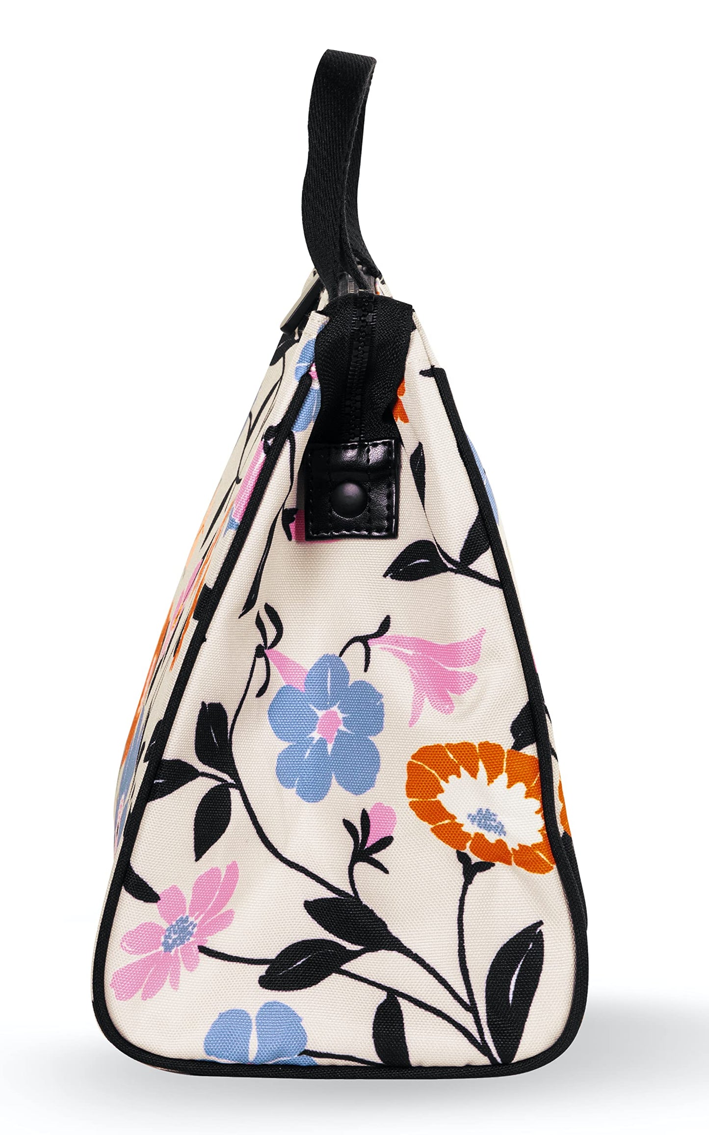 kate spade new york Portable Soft Cooler Lunch Bag, Thermal Tote with Insulated Interior Lining and Storage Pocket, Lunch Tote for Women, Floral Garden