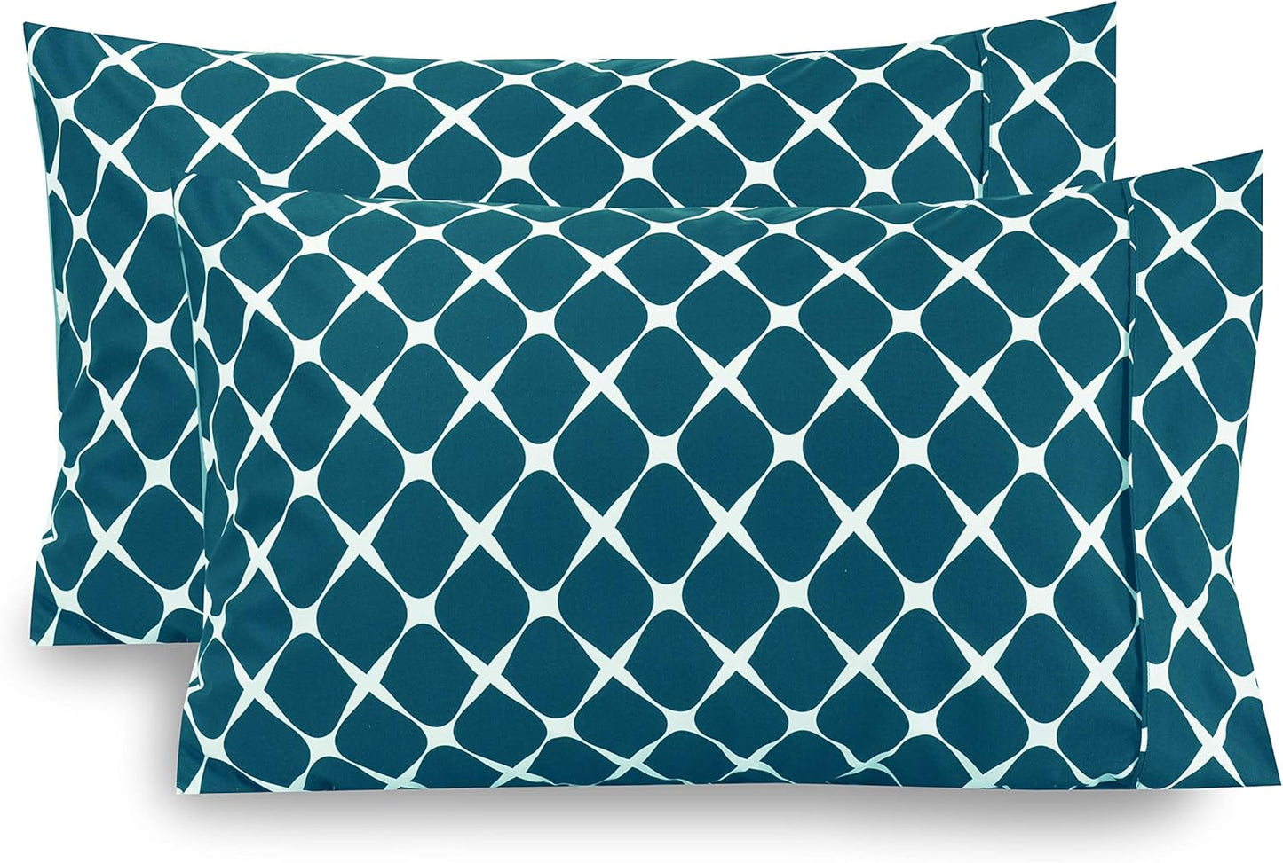 Elegant Comfort Luxury Ultra-Soft 2-Piece Pillowcase Set - 1500 Premium Microfiber, Wrinkle Resistant, Teal