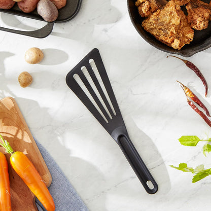 RSVP International Kitchen Tool Collection, Dishwasher Safe, Angled, 12x3.25", Nylon Euro Style, Black