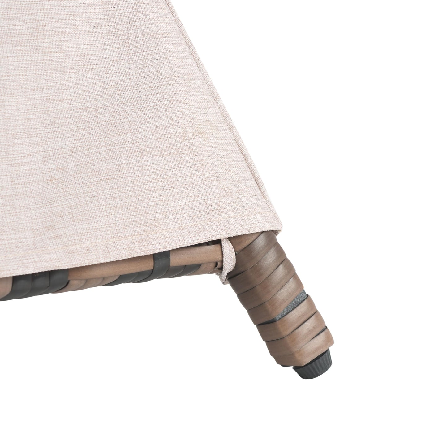 SAFAVIEH Outdoor Patio Furniture Collection – Bongo Grey & Light Grey Wicker Outdoor Daybed with Canopy, Modern Pyramid Design (PAT7736B)