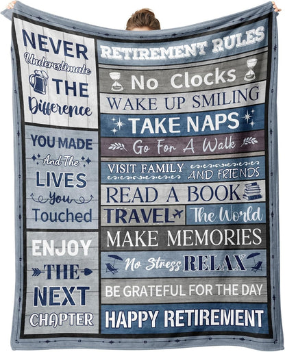 2026, 60"x50" Retirement Gifts for Men/Women Funny Retirement Gifts for Men, Mens Retired Gifts Blanket, Leaving