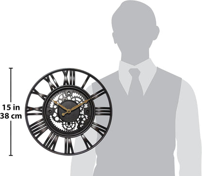 Infinity Instruments Roman Gear Clock - Rust
