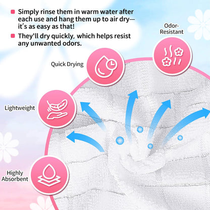24 Pack White Washcloths, Microfiber Face Cloths, Soft Bulk Fingertip Towels, Lint Free Quick Dry Absorbent Reusable