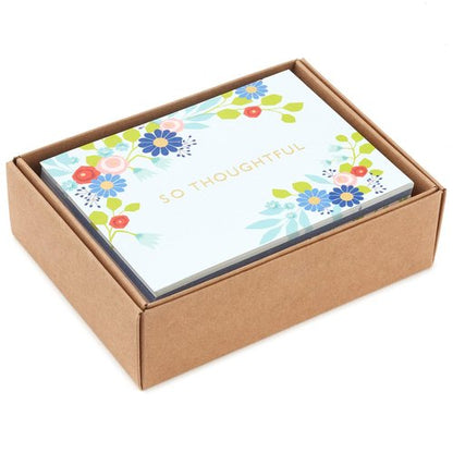 Hallmark Thank You Cards Assortment, Folk Art Flowers (36 Thank You Notes with Envelopes)