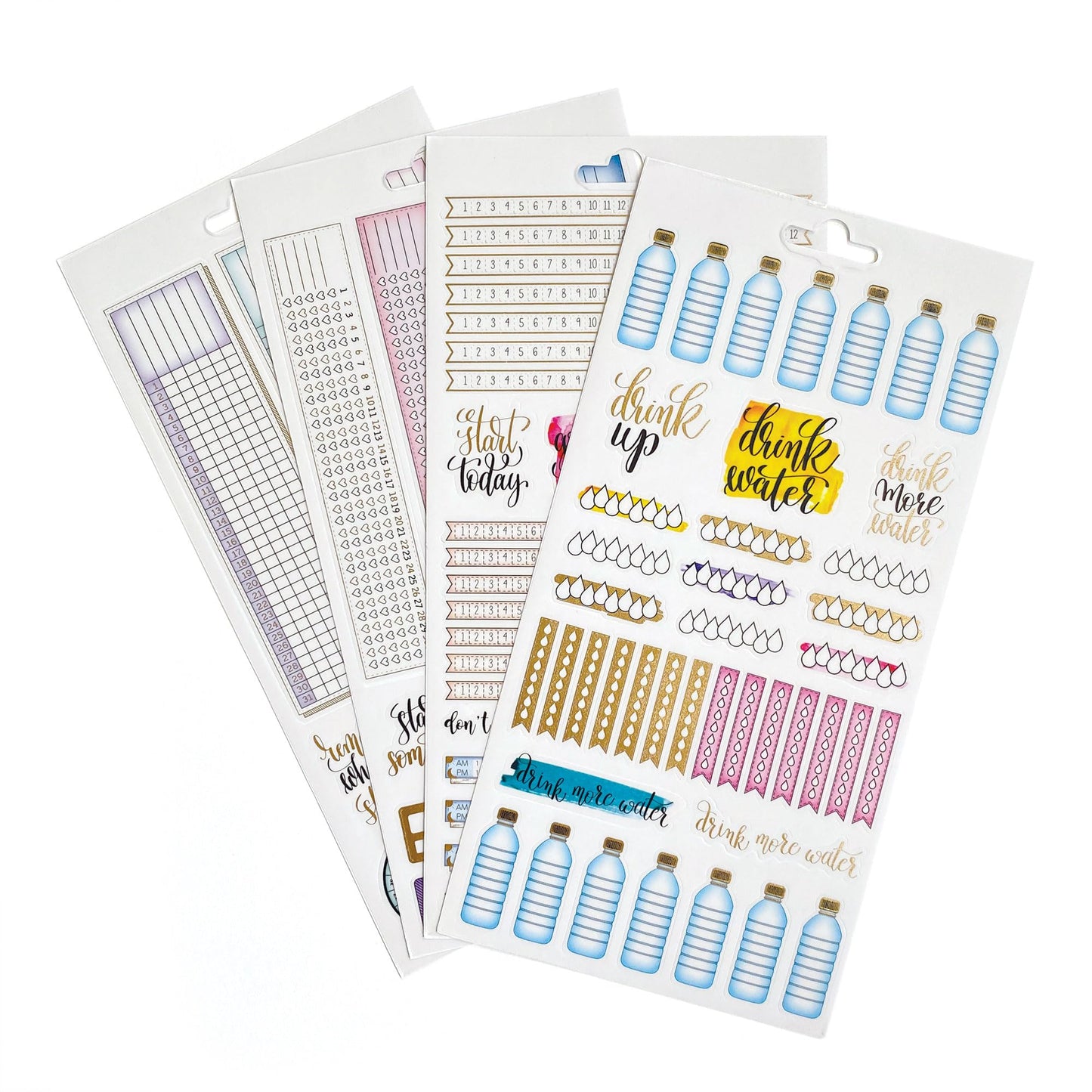 Paper House Productions Planner Sticker Essential Set of 4 Packs of 4 Sticker Sheets for Planners, Journaling and Crafting