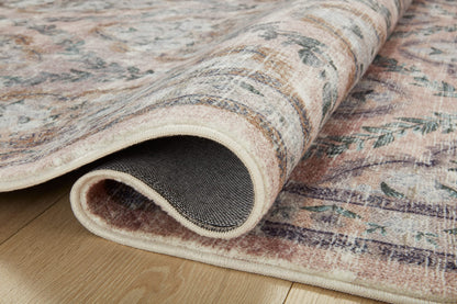 Loloi Rifle Paper Co. Courtyard Collection COU-02 Blush 7'-6" x 9'-6" Area Rug feat. CloudPile
