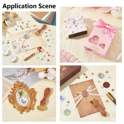 CRASPIRE Eagle Wax Stamp Vintage Removable 30mm Gold Brass Sky Bird Sealing Stamp Heads Replacement with Wooden Handle for Envelopes Invitations Card DIY Craft Birthday Wedding Gifts Wrapping Letters