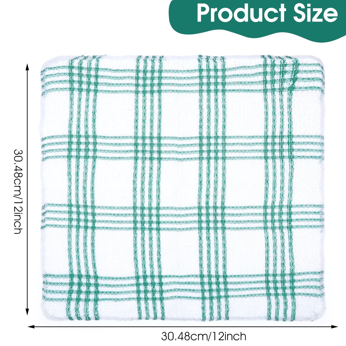 Lemecima 20 Pieces Kitchen Dish Cloths for Washing Cleaning Absorbent Dish Rags Drying Dish Towels for Scrubbing Wipe Glass Home and Household Supplies