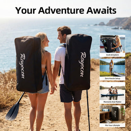 Inflatable Stand Up Paddle Board 11'×34" Extra Wide SUP, Ultra-Stable for Adults & Dog, 450lbs, Dual Chamber Pump, Fiberglass Paddle, Military Grade Dual Layer, Sea Turtle Guardian Design Deep Blue