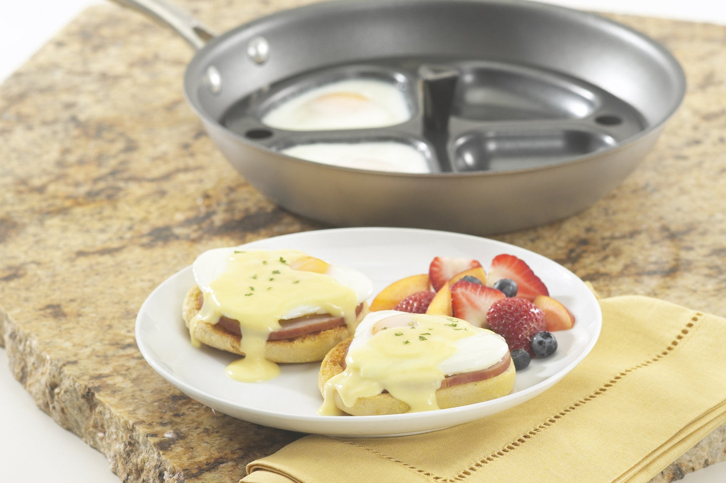 Nordic Ware Non-Stick Egg Poacher Insert for 10 Inch to 12 Inch Skillets, Black
