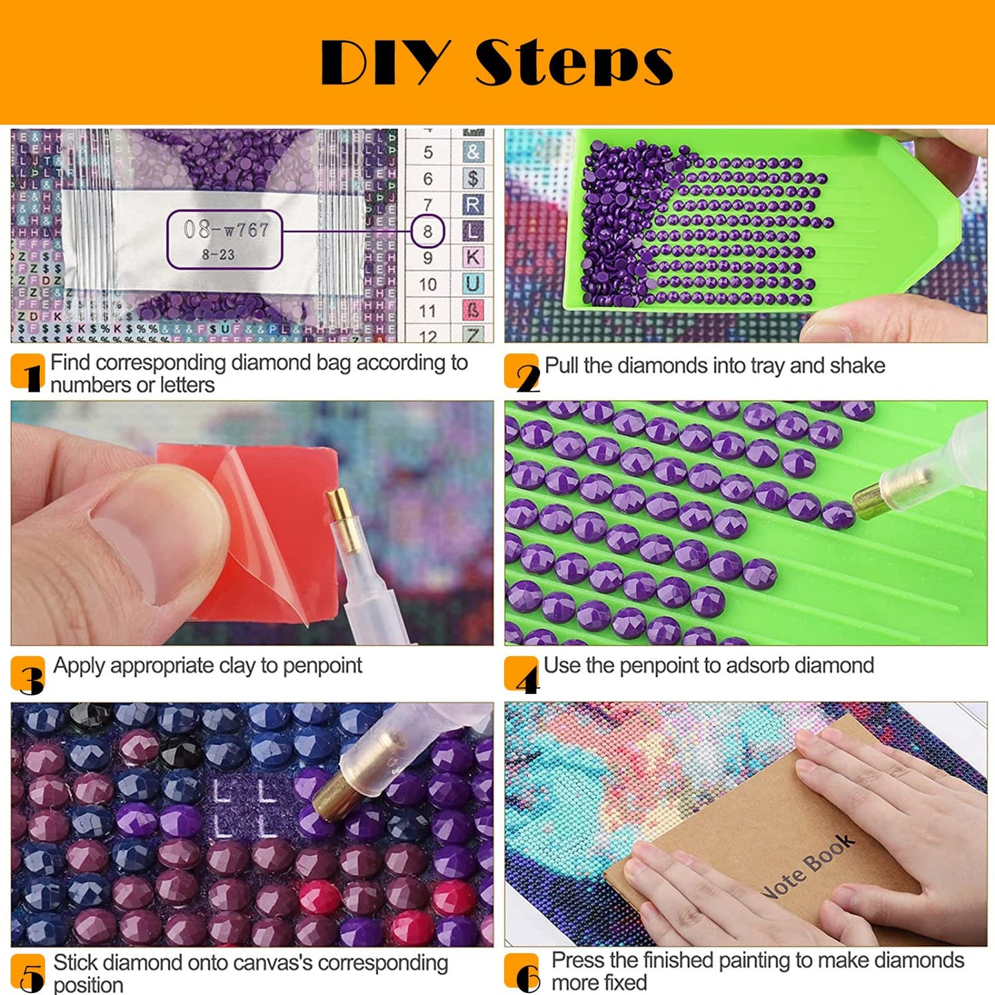 Youtheart Painting with Diamonds Stitch Diamond Art, 5D Full Drill Cross Stitch Embroidery Kit