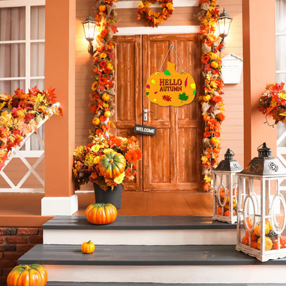 Faccito 24 Pcs Thanksgiving Large Wooden Pumpkin Cutouts 11 Inches Unfinished Wooden Cutout Blank Pumpkin Shape Painting Kits
